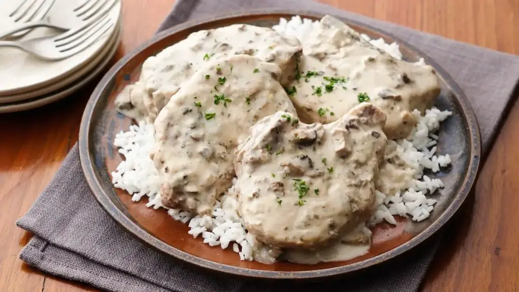 Ranch Pork Chops with Creamy Mushroom Sauce