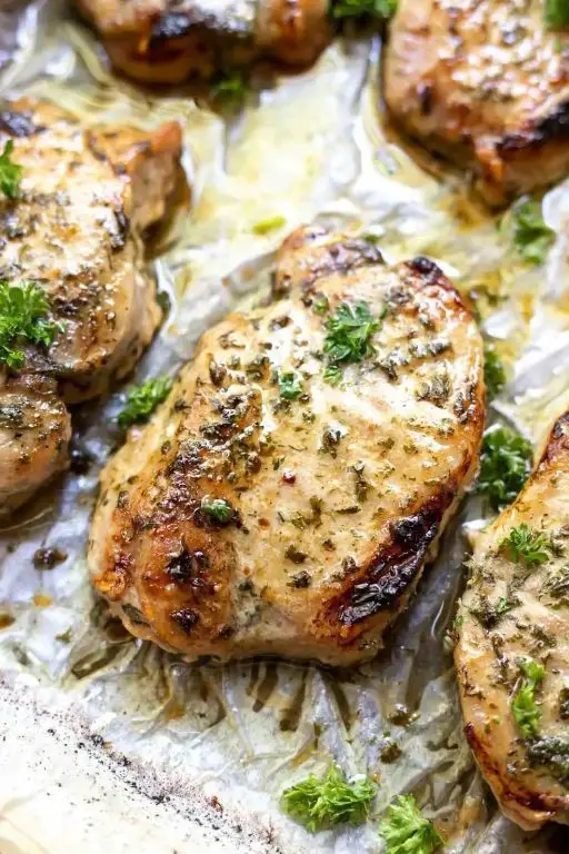 Ranch Pork Chops with Crispy Bacon Topping