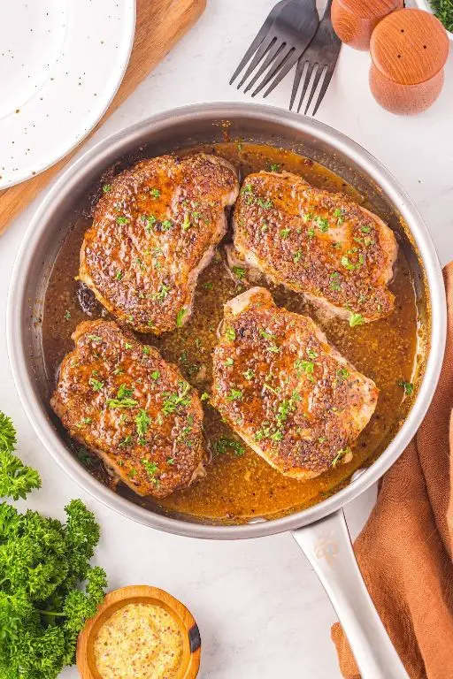 Ranch Pork Chops with Honey Mustard Glaze
