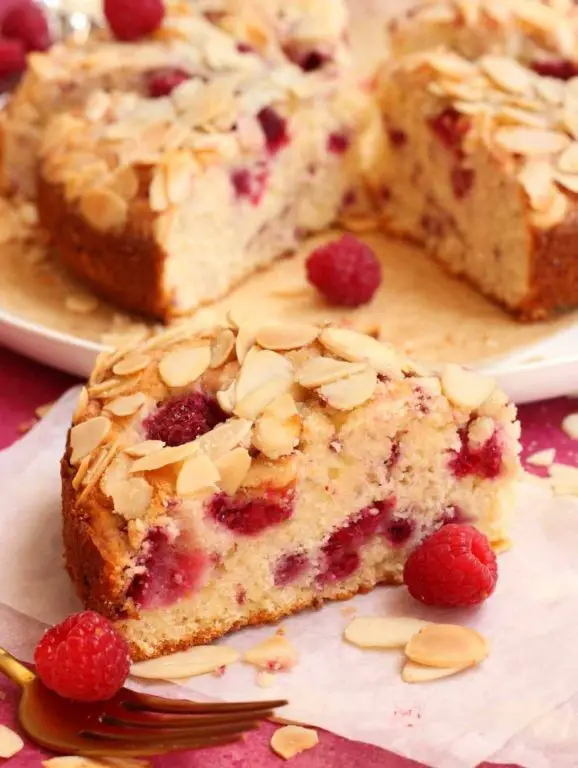 Raspberry Almond Flour Cake