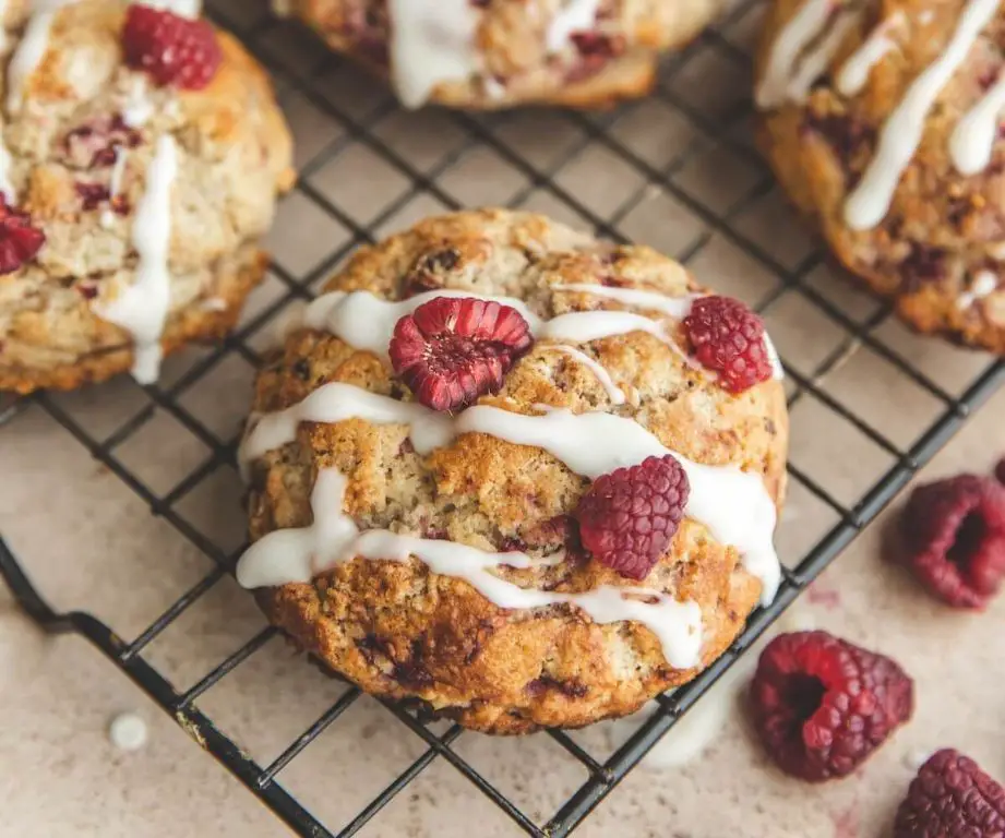 Raspberry Almond Kodiak Cakes Scones