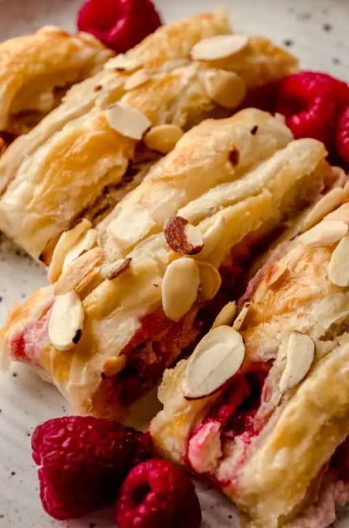 Raspberry Almond Puff Pastry Braid