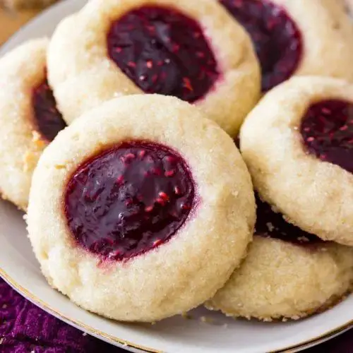 Raspberry Jam Filled Sugar Cookies