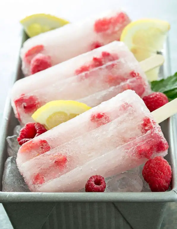 Raspberry Lemonade Popsicles