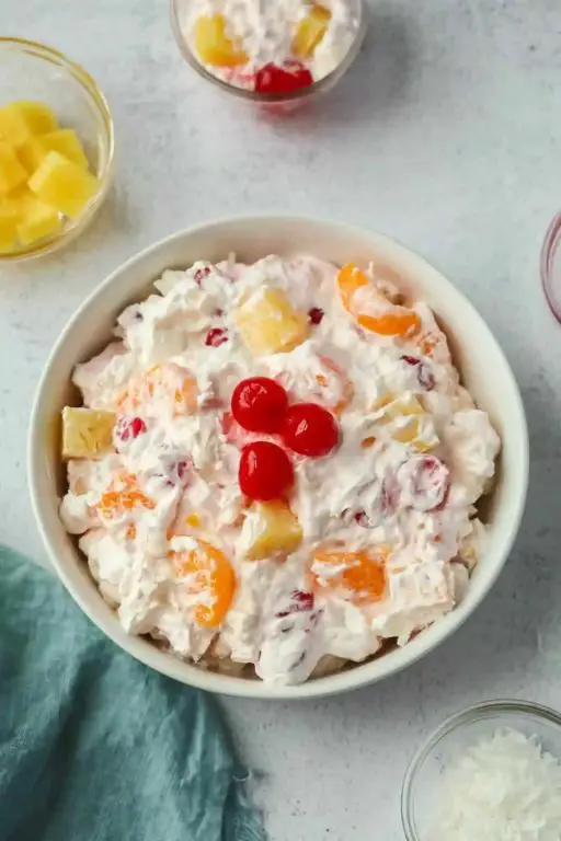 Raspberry Lime Fruit Salad with Cool Whip Glaze