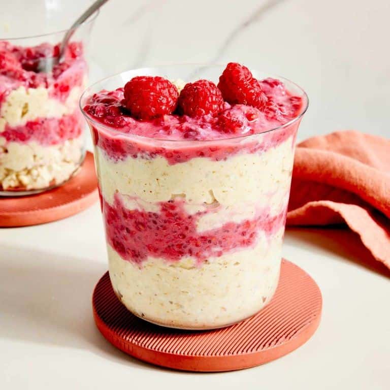 Raspberry Protein Overnight Oats