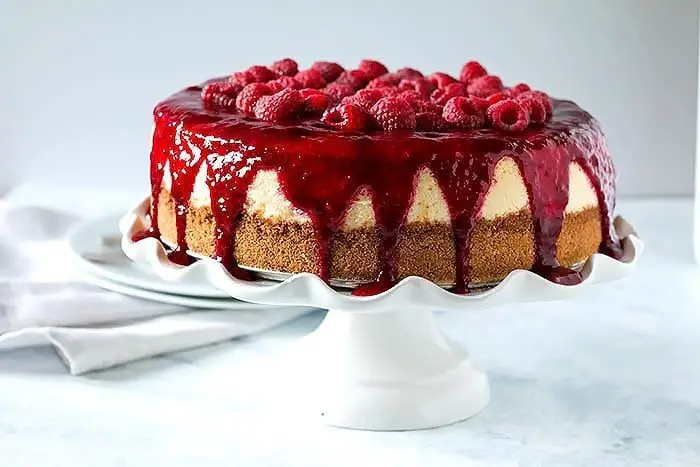 Raspberry Vodka Cheesecake
