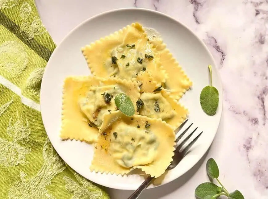 Ravioli di Ricotta with Sage Butter