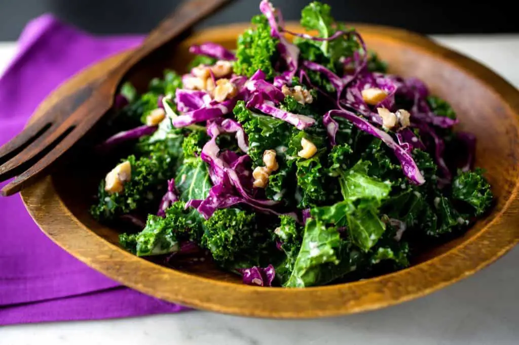 Red Cabbage and Kale Coleslaw