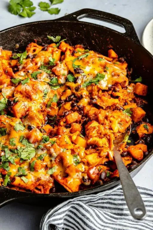Red Kuri Squash and Black Bean Enchiladas