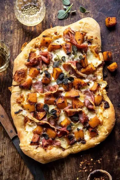 Red Kuri Squash and Caramelized Onion Pizza