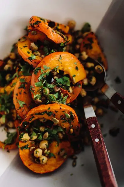 Red Kuri Squash and Chickpea Salad