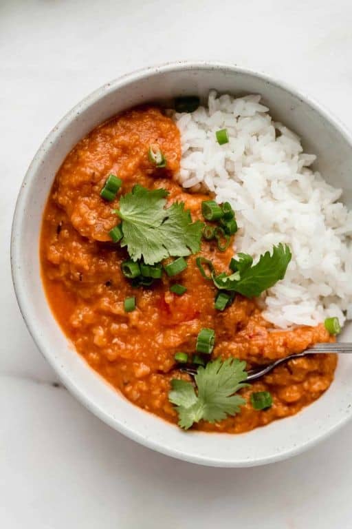 Red Rice and Lentil Curry