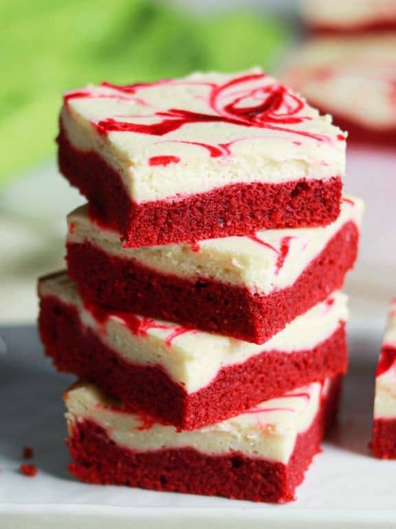 Red Velvet Cake Mix Cheesecake Bars