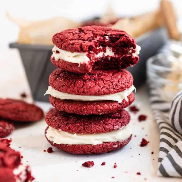 Red Velvet Cake Mix Cookies with Cream Cheese Frosting