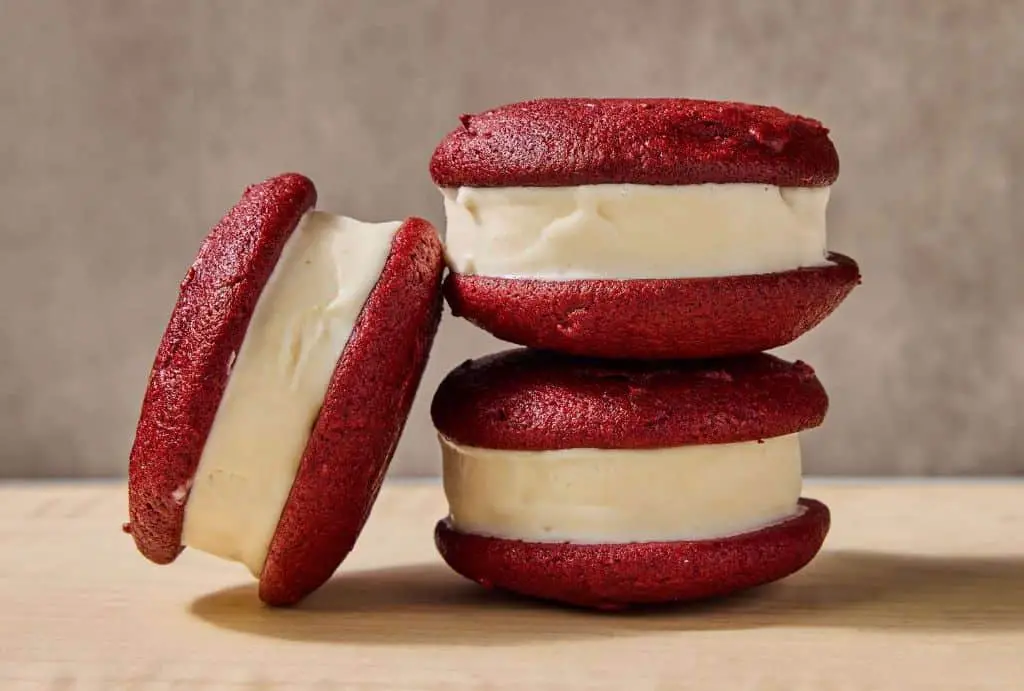 Red Velvet Cake Mix Ice Cream Sandwiches