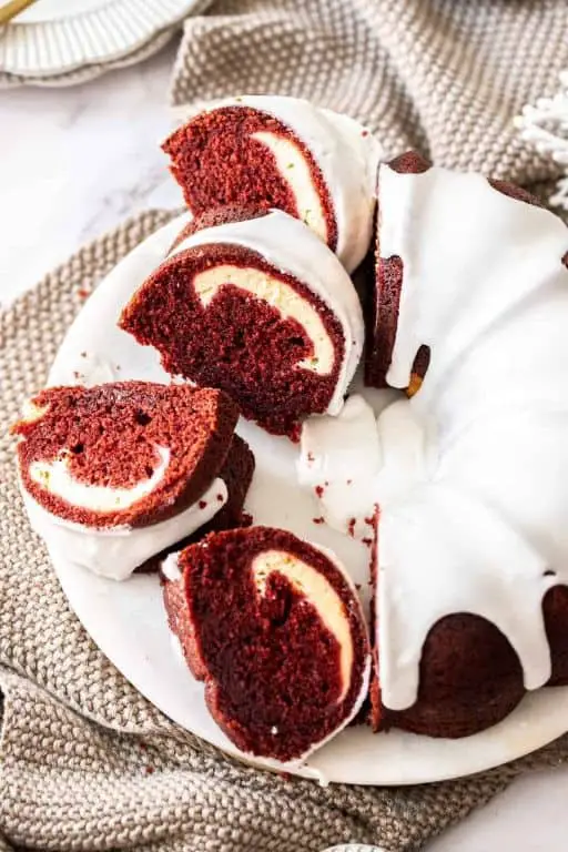 Red Velvet Dessert Pizza with Cream Cheese Glaze