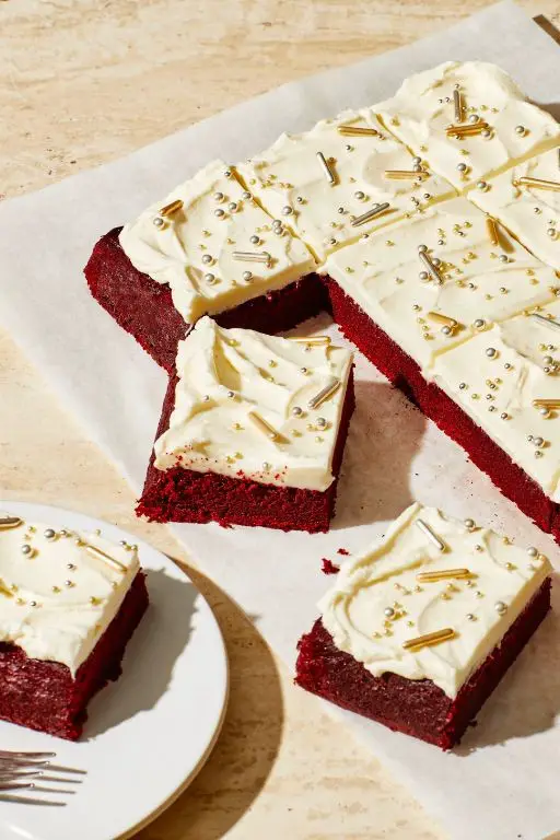 Red Velvet Sheet Cake with Cream Cheese Frosting
