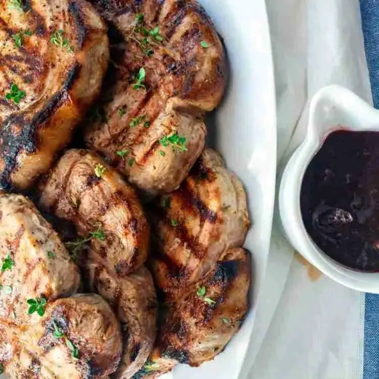 Rhubarb and Balsamic Glazed Pork Chops