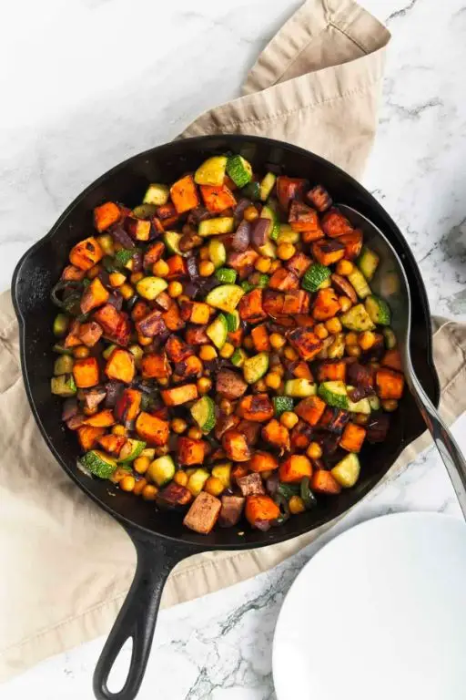 Rhubarb and Sweet Potato Hash
