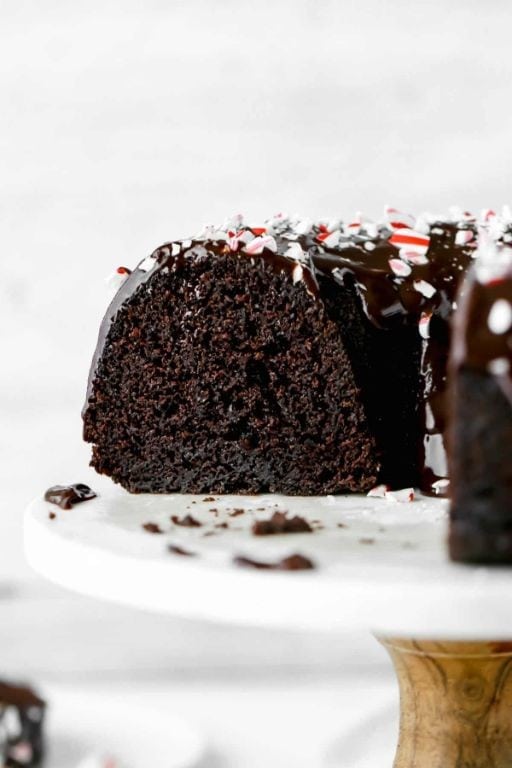 Rich Chocolate Peppermint Bundt Cake