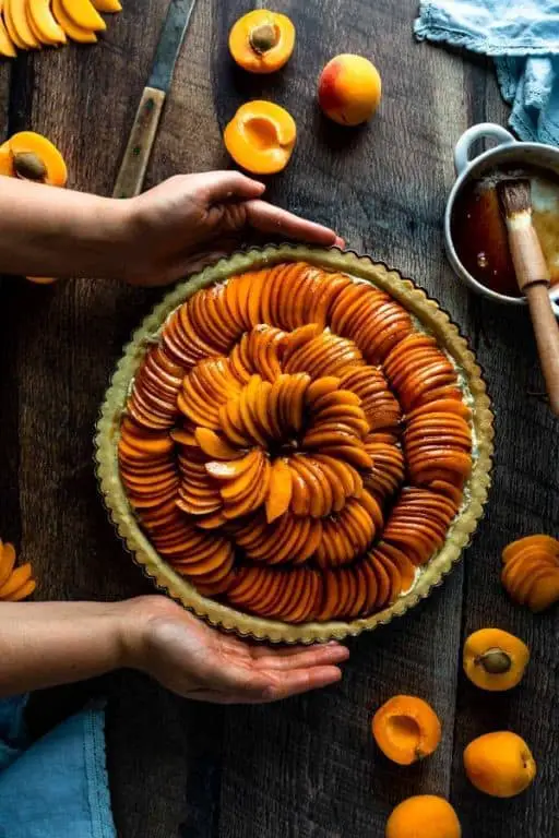 Ricotta and Apricot Tart with Almond Crust
