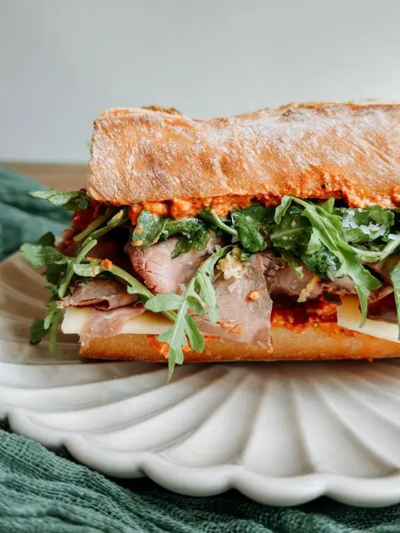 Roast Beef and Arugula Ciabatta