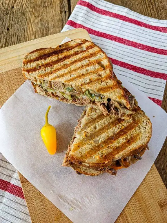 Roast Beef and Mushroom Panini