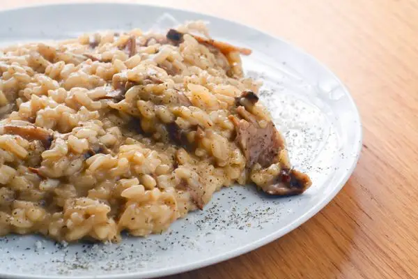 Roast Beef and Wild Mushroom Risotto