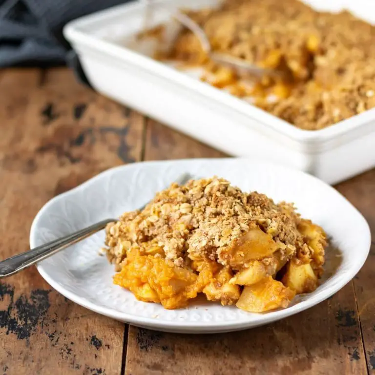 Roast Pumpkin and Apple Crumble
