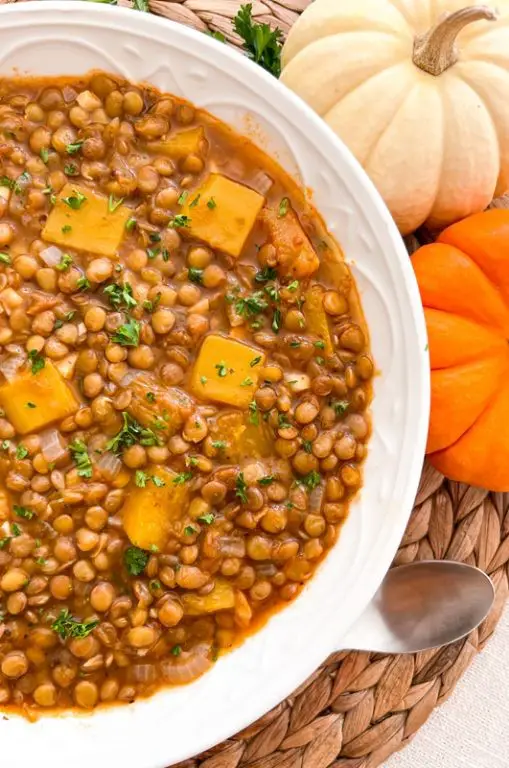 Roast Pumpkin and Lentil Stew