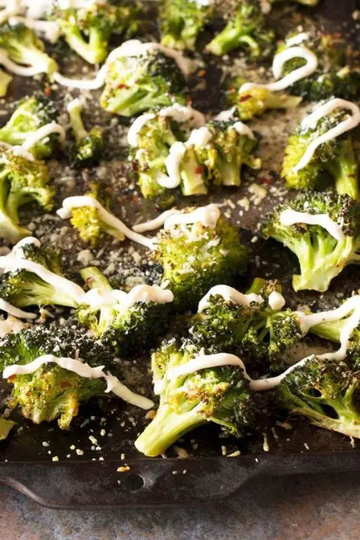 Roasted Broccoli with Garlic Aioli