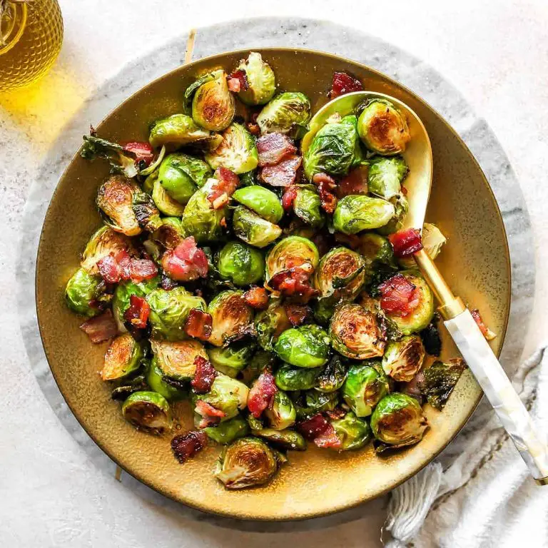 Roasted Brussel Sprouts with Crispy Bacon