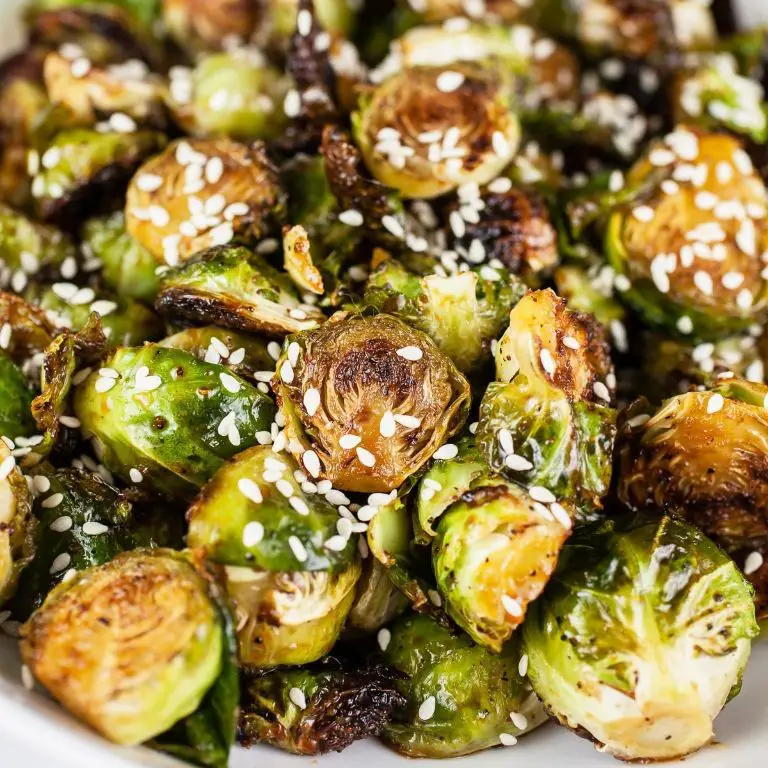 Roasted Brussels Sprouts with Sesame Glaze