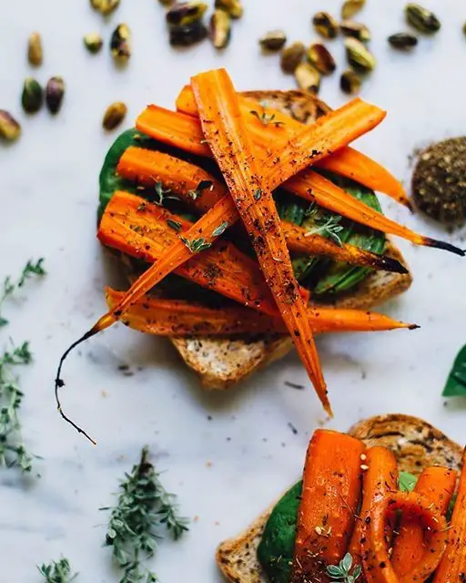 Roasted Carrot and Avocado Toast