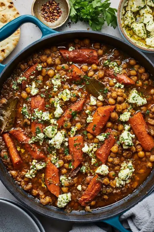 Roasted Carrot and Chickpea Stew