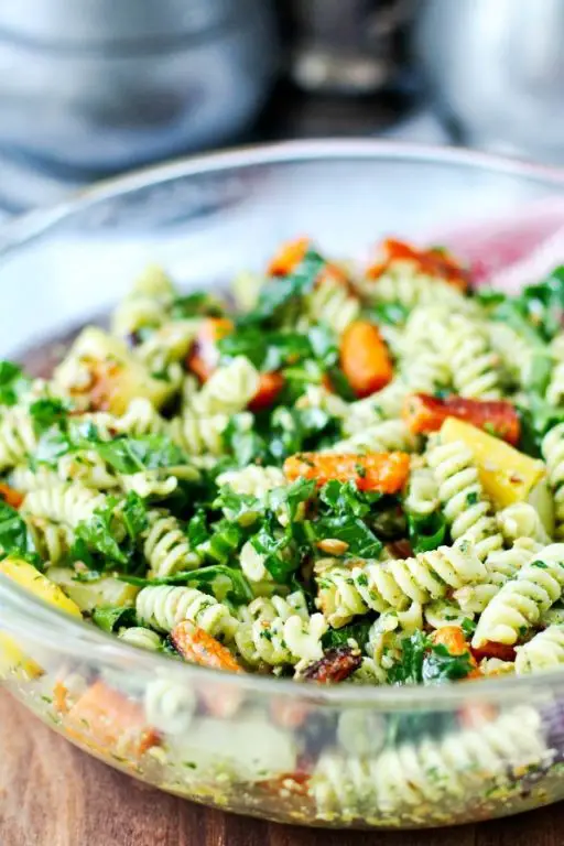 Roasted Carrot and Kale Pasta