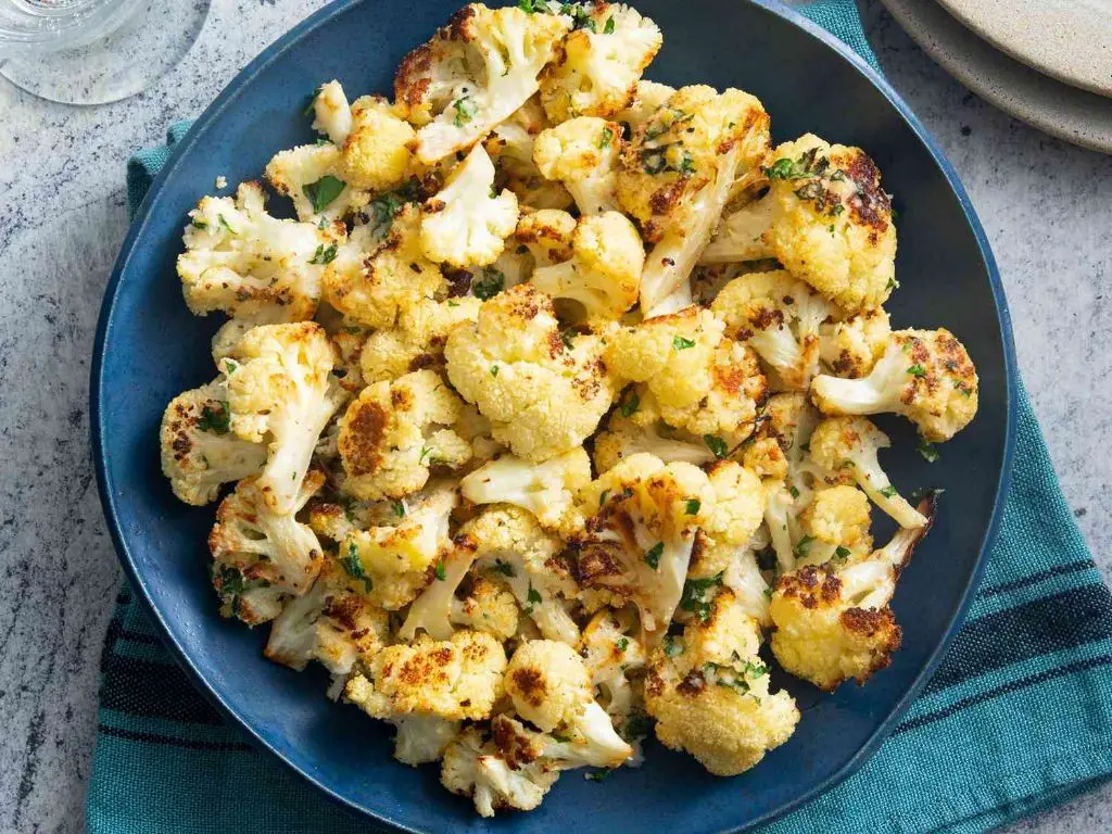 Roasted Cauliflower with Garlic and Olive Oil