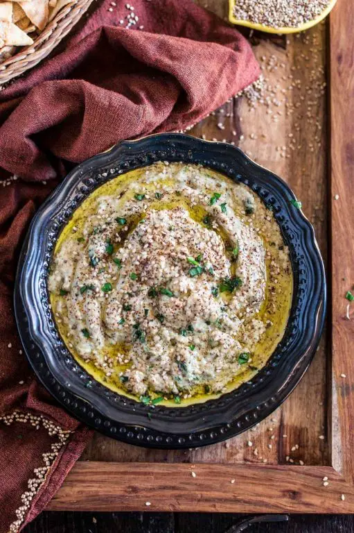Roasted Eggplant and Mint Baba Ghanoush