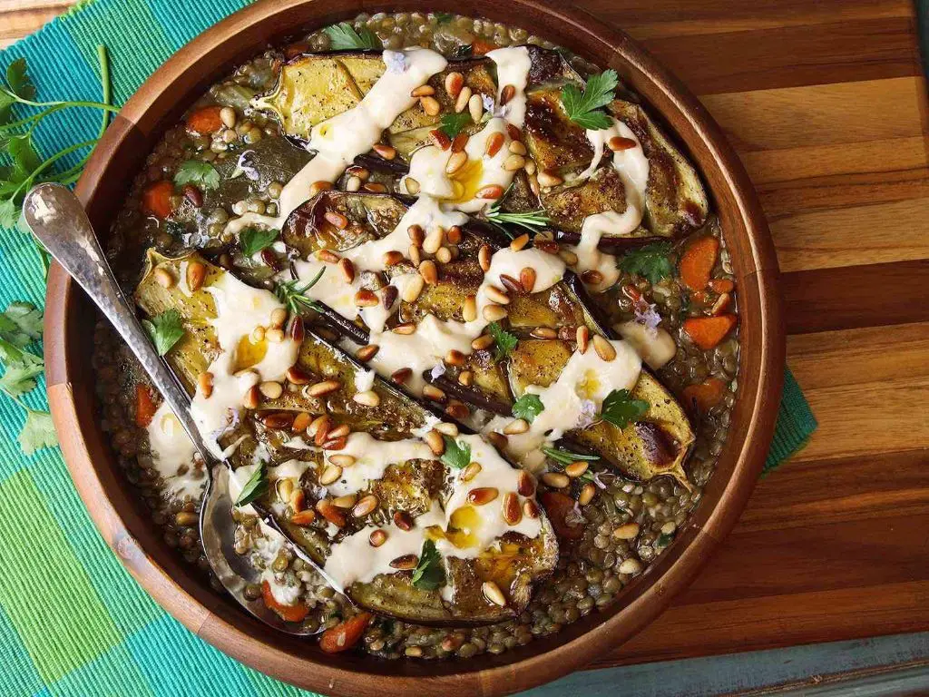 Roasted Eggplant with Tahini Sauce