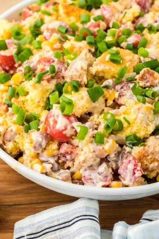 Roasted Garlic Cornbread Salad