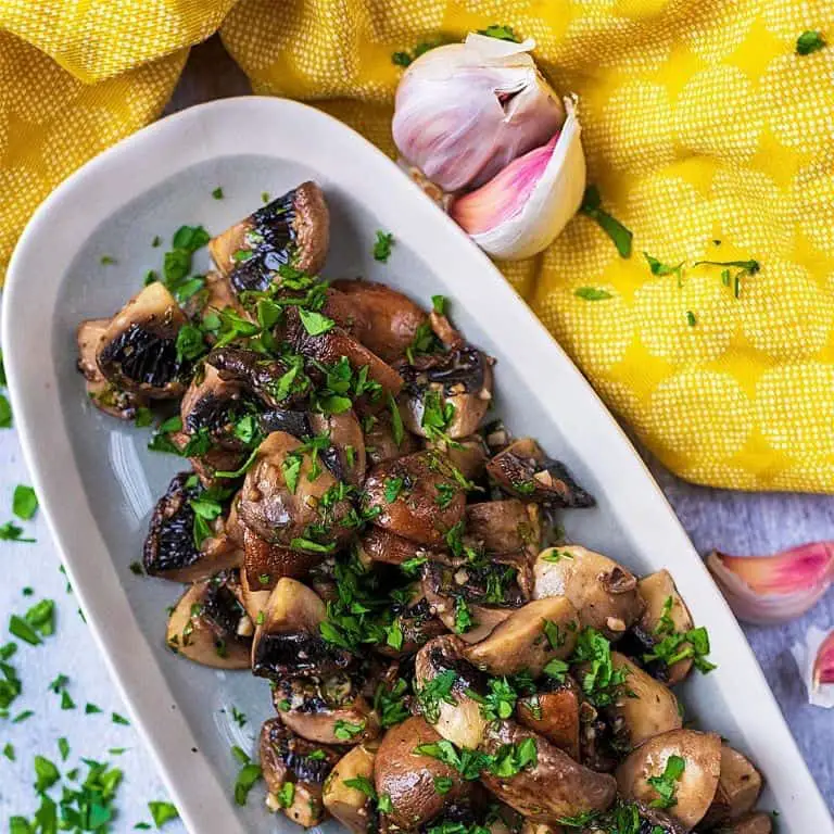 Roasted Garlic and Herb Mushrooms