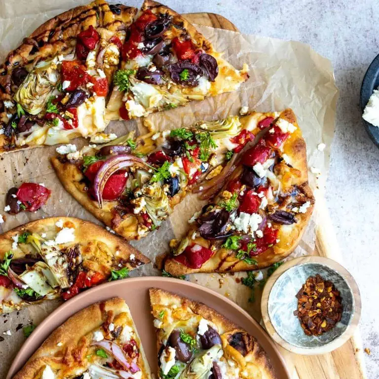 Roasted Garlic and Parmesan Mediterranean Flat Bread