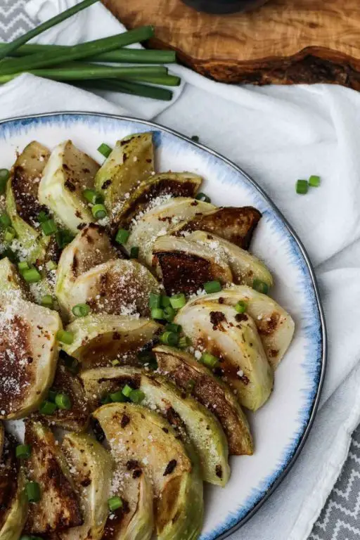 Roasted Kohlrabi with Garlic and Parmesan
