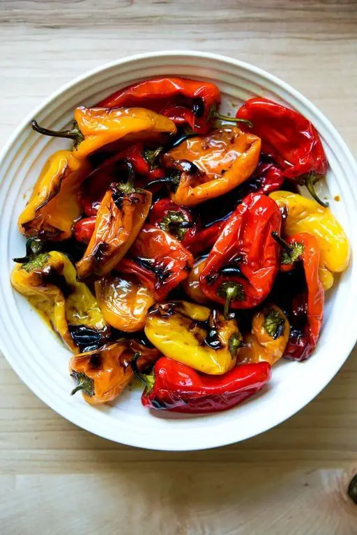 Roasted Mini Peppers with Balsamic Glaze