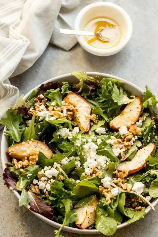 Roasted Pear and Quinoa Salad with Lemon Dressing