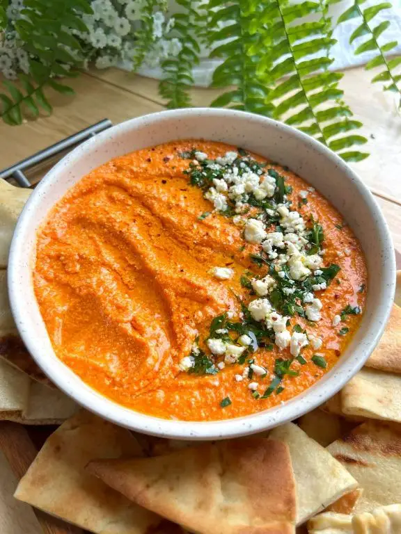 Roasted Red Pepper Dip with Feta