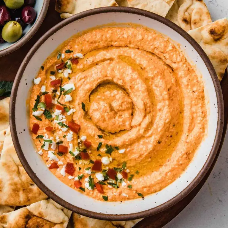 Roasted Red Pepper and Feta Bread Bowl Dip