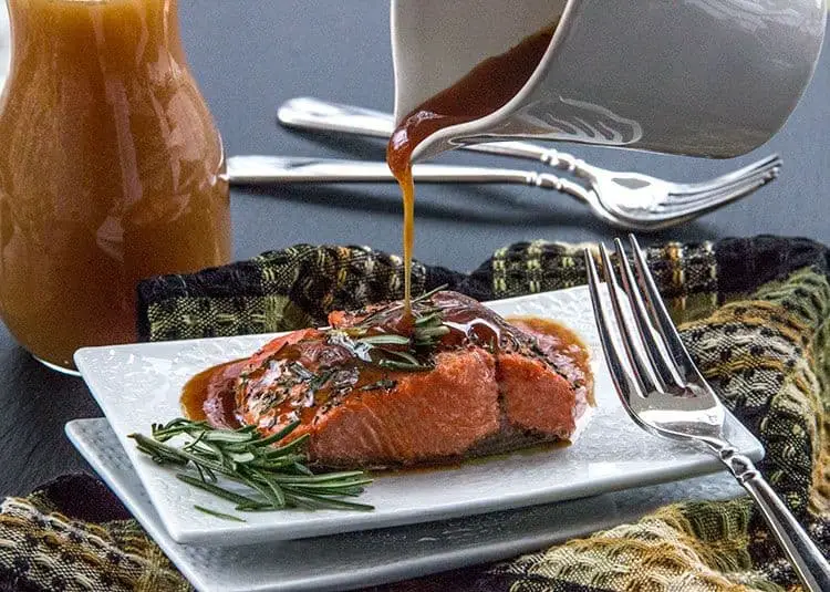 Roasted Salmon with Apple Cider Reduction