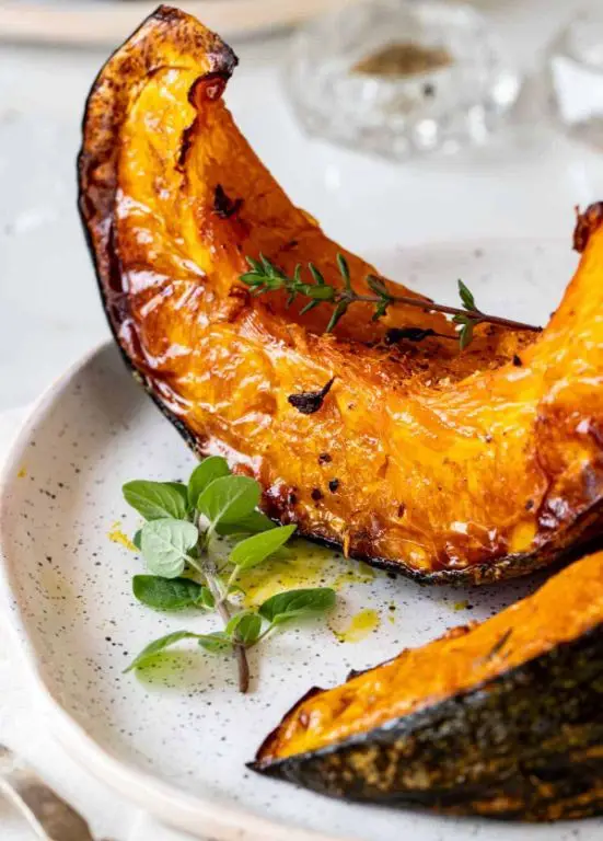 Roasted Seminole Pumpkin with Garlic and Thyme
